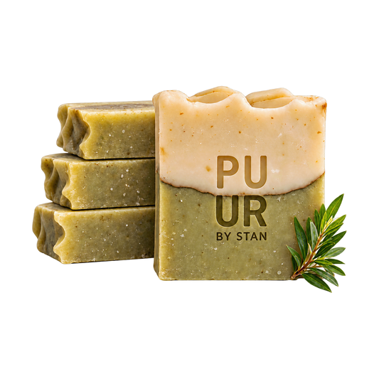 Tea Tree Body Bar, parfumvrije handgemaakte body bar van Puurbystan